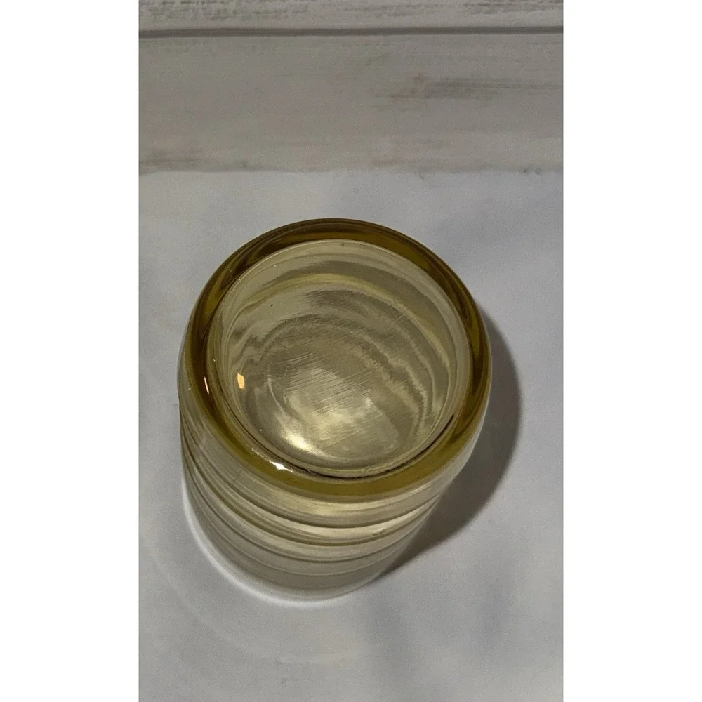 Federal Glass Tumbler Ringed Amber/Gold/Yellow‎ 7